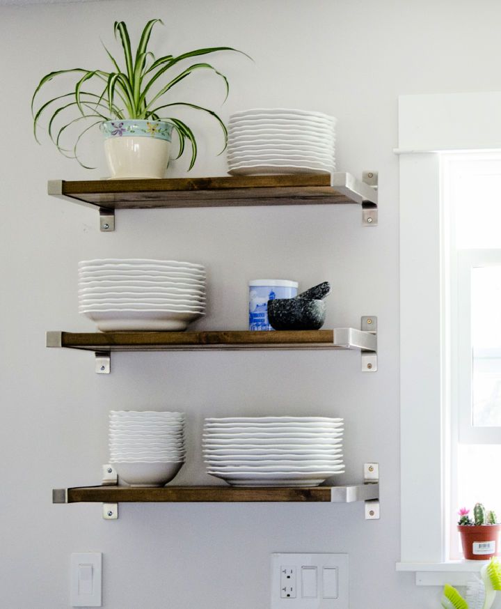 Make Your Own Open Shelving for Kitchen