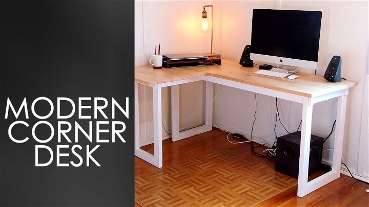 Modern DIY Corner Desk on a Budget