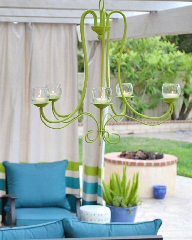 Making Your Own Outdoor Candle Chandelier