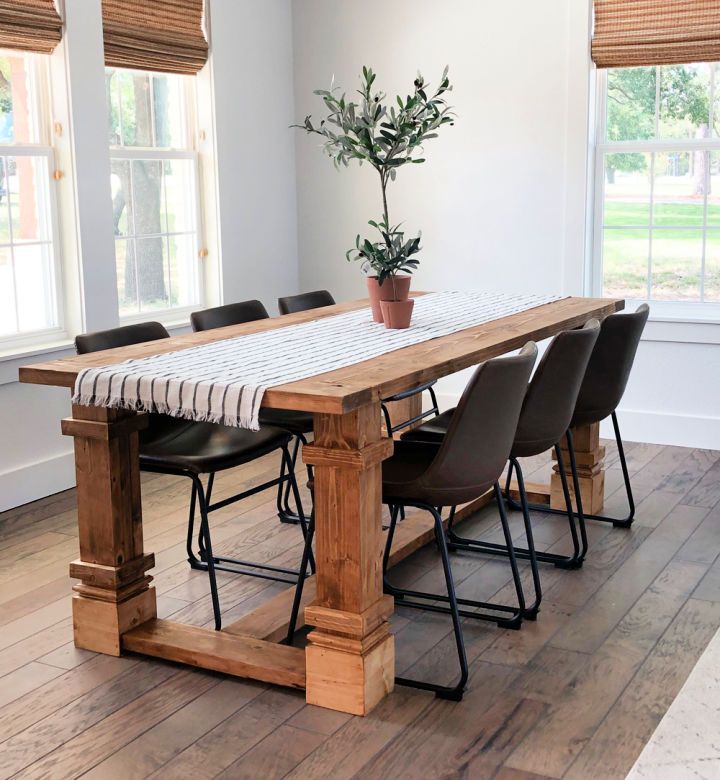 Modern DIY Farmhouse Dining Table