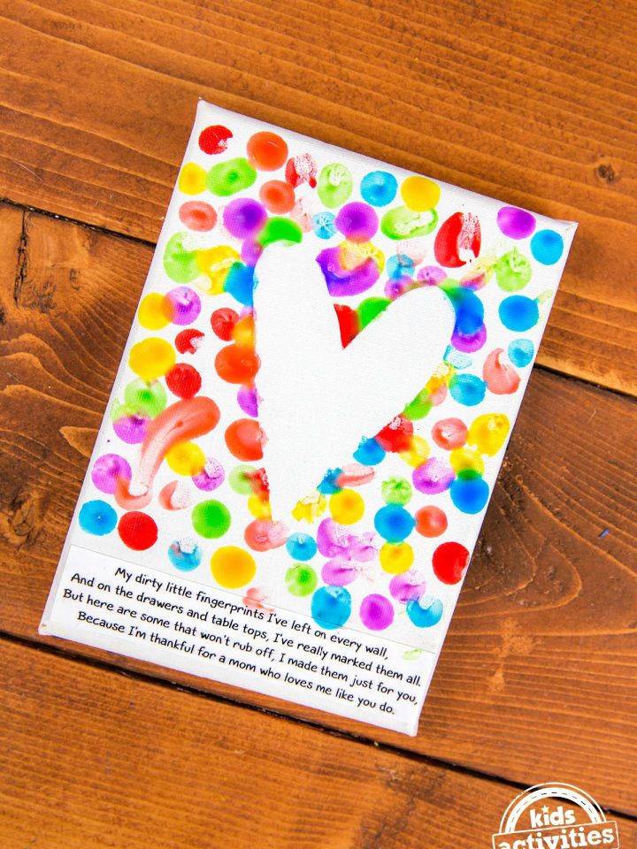Mothers Day Fingerprint Art Projects for 2 Year Olds