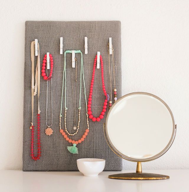 DIY Necklace Organization Board