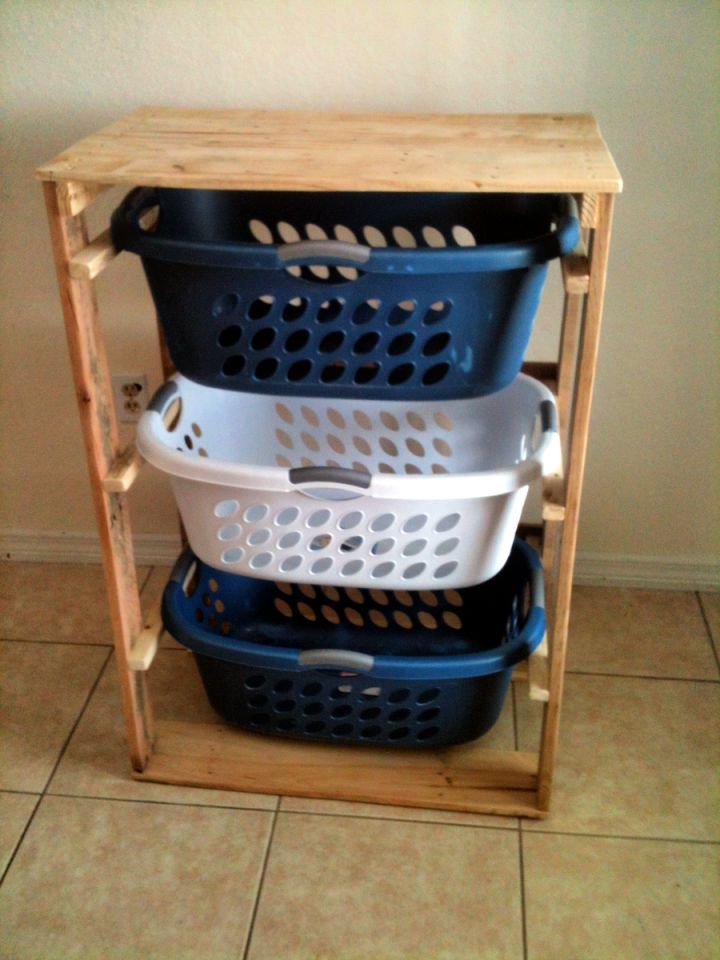 Pallet Laundry Basket Dresser by Pallirondack