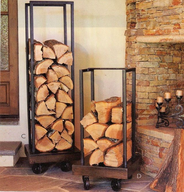 Pipe Firewood Rack With Wheels