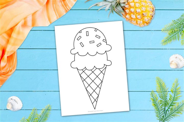 Printable Ice Cream Cone PDF Template