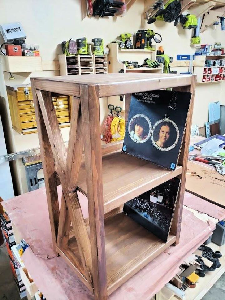 Record Player Stand With Album Storage