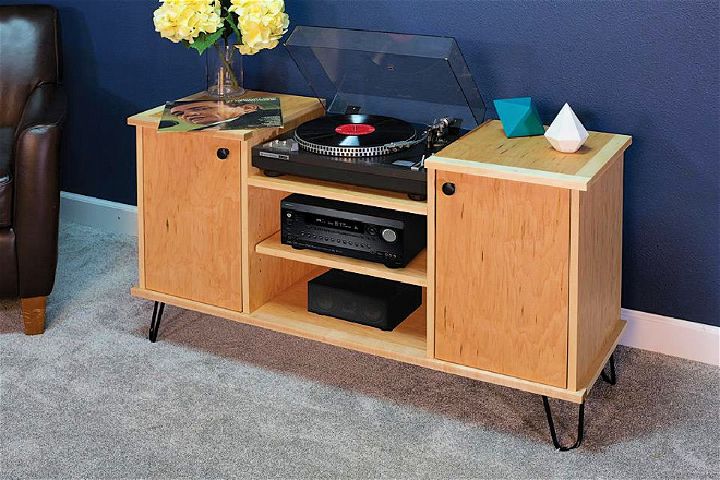 Record Player Stand Woodworking Plan
