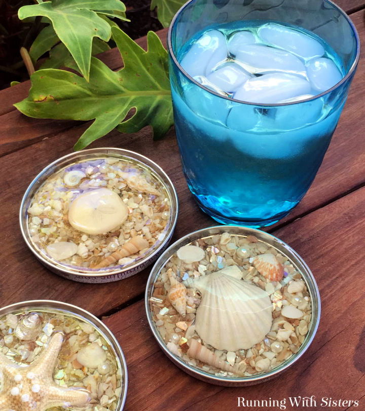 DIY Seashell Coasters Made With Resin