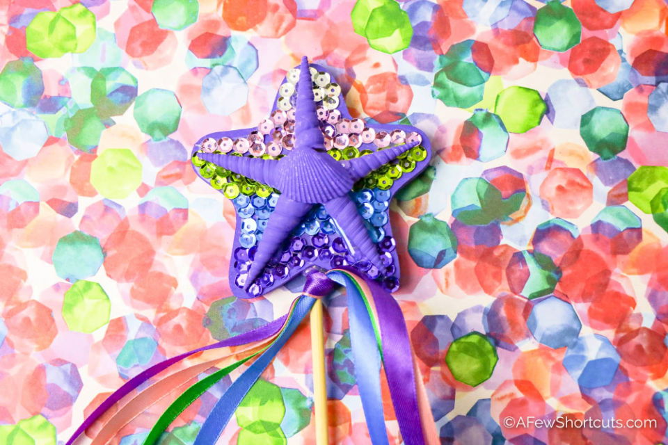 Seashells Mermaid Wand for Preschoolers