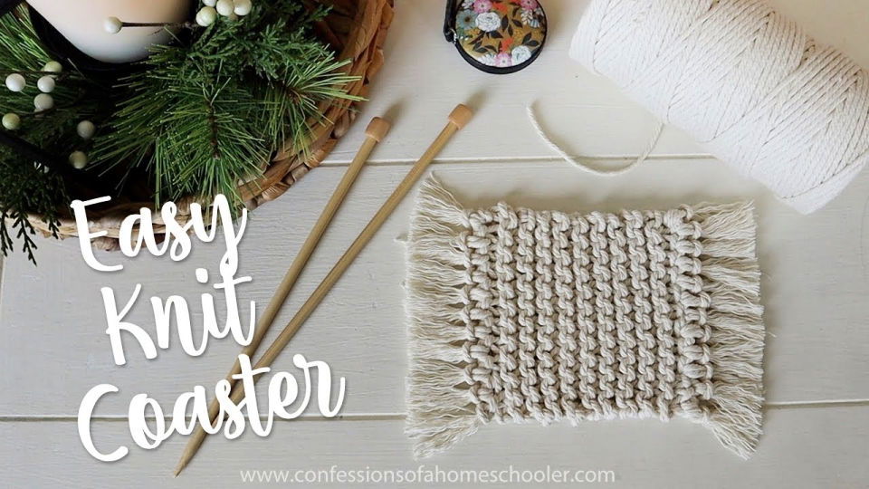 Simple Knit Coaster Tutorial