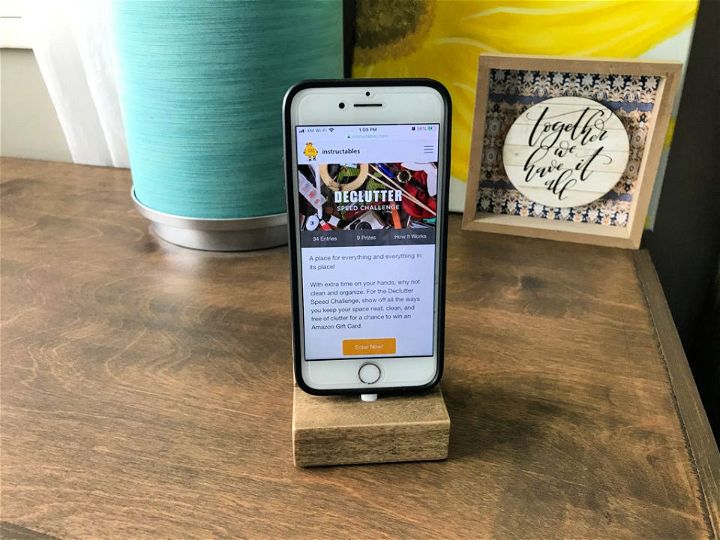 Solid Wood Iphone Charging Dock Station