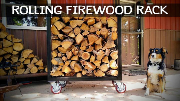 Steel Firewood Rack on Casters