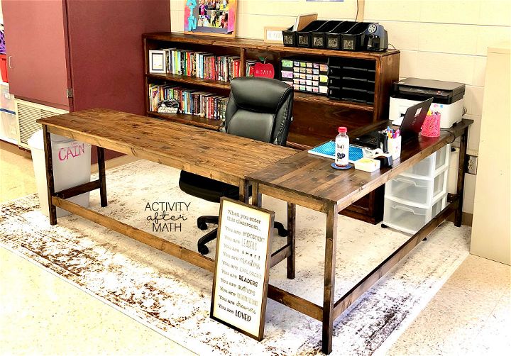 Wooden L Shaped Teacher Desk Design