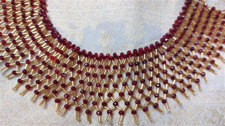 Crystal Beaded Necklace Design