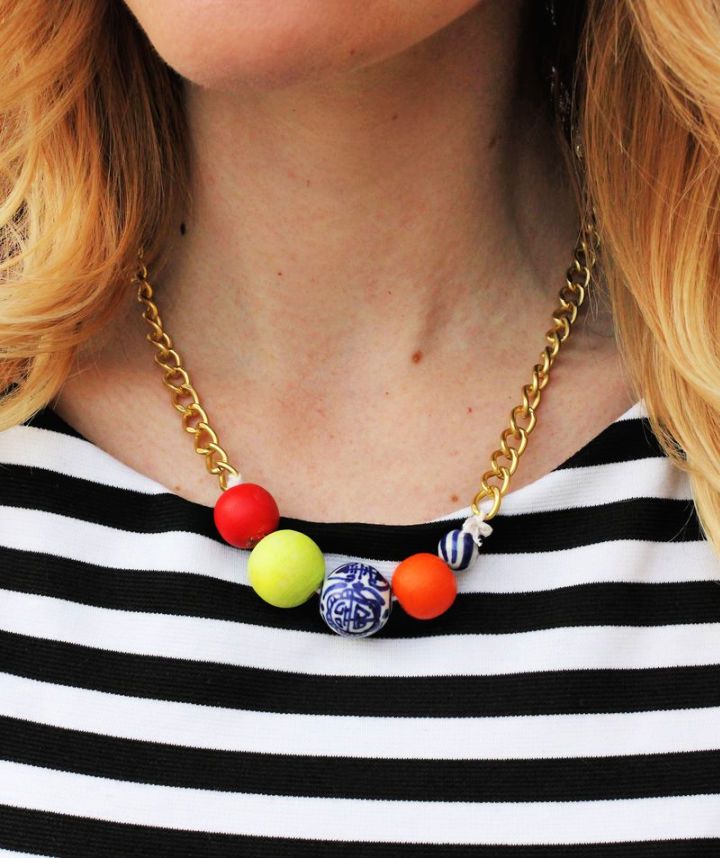 DIY Beaded Statement Necklace