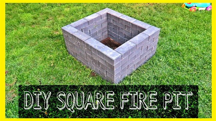 DIY Outdoor Square Brick Fire Pit