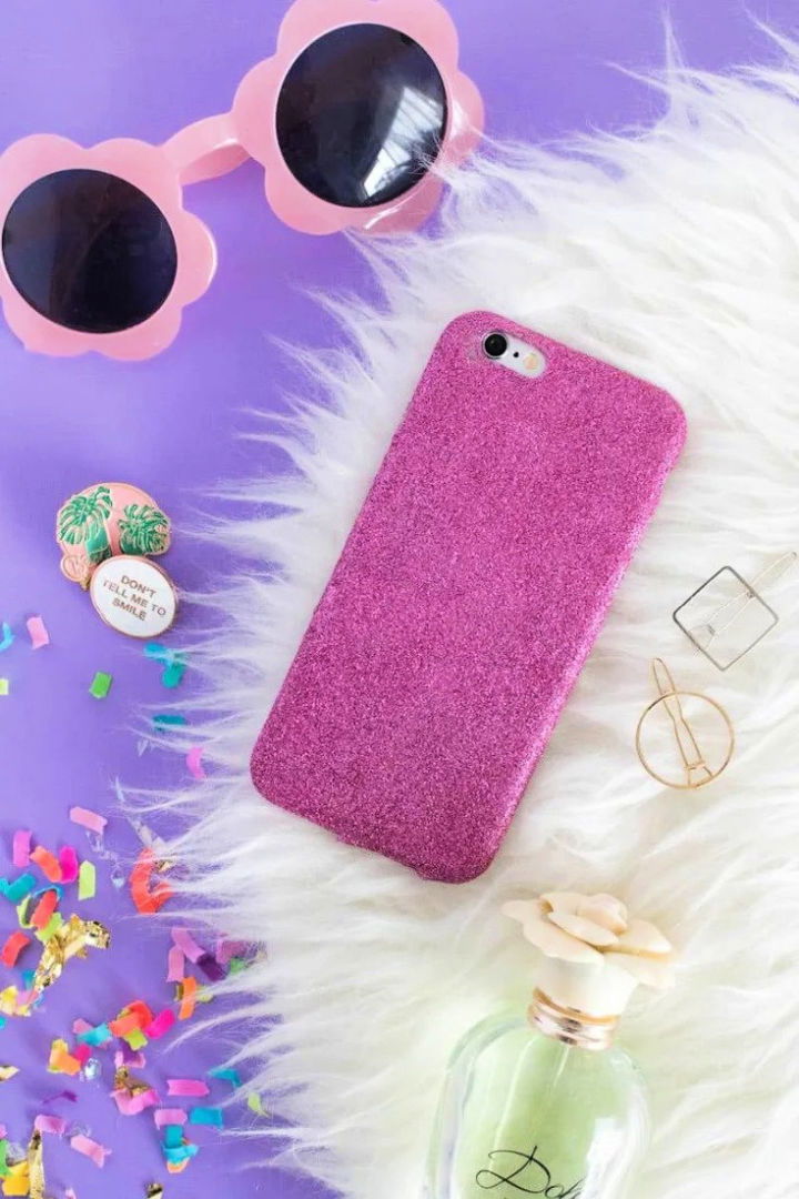 DIY Glitter Phone Case