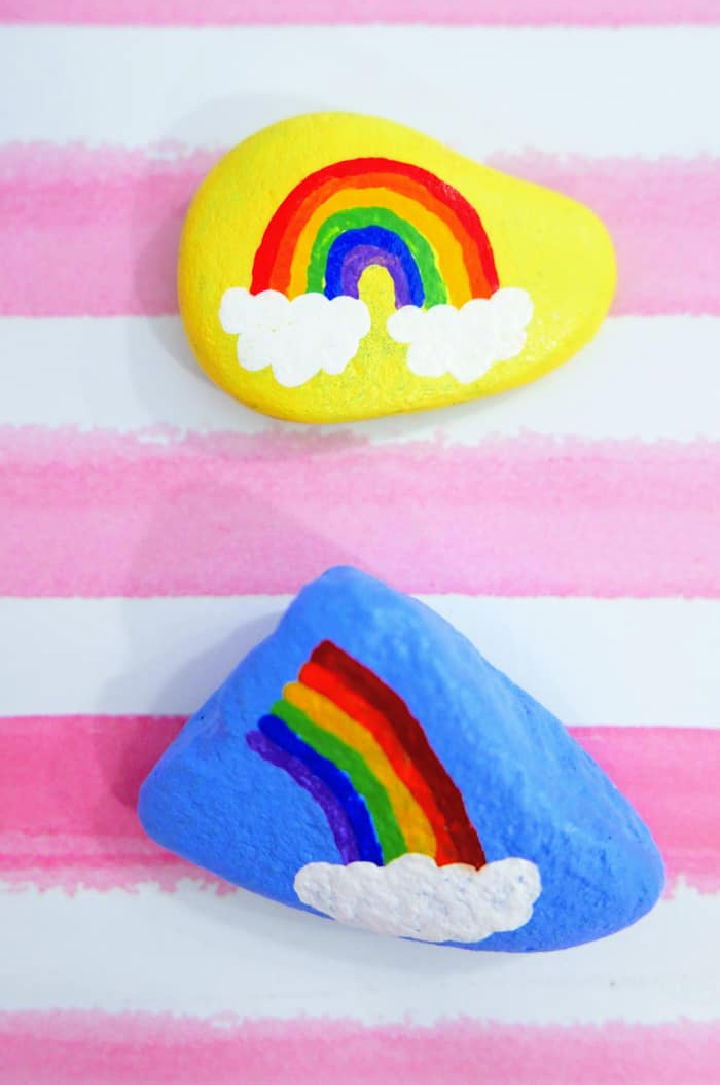 DIY Rainbow Painted Rocks