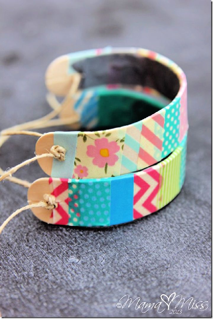 Washi Tape Wooden Friendship Bracelets