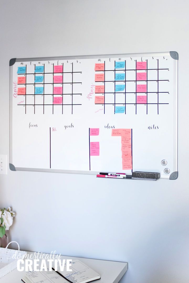 DIY Whiteboard Calendar and Planner
