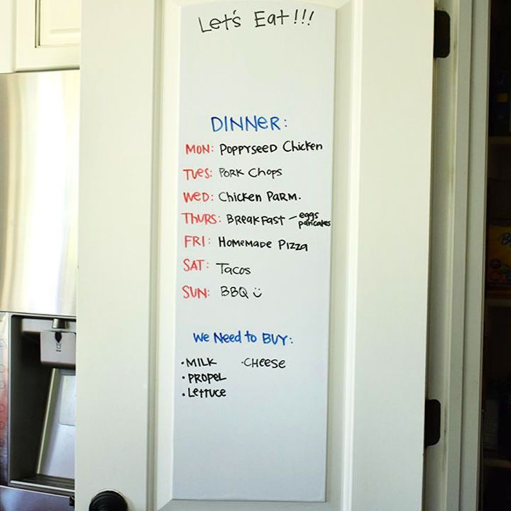 DIY Whiteboard Pantry Door