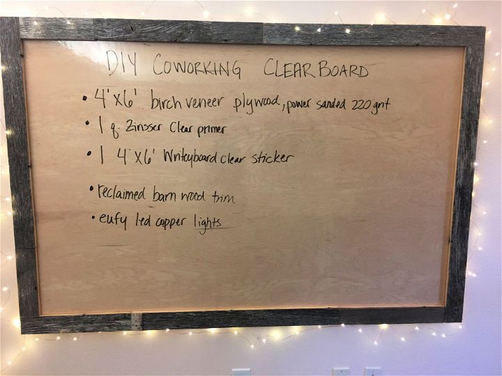 DIY Wooden Clear Board