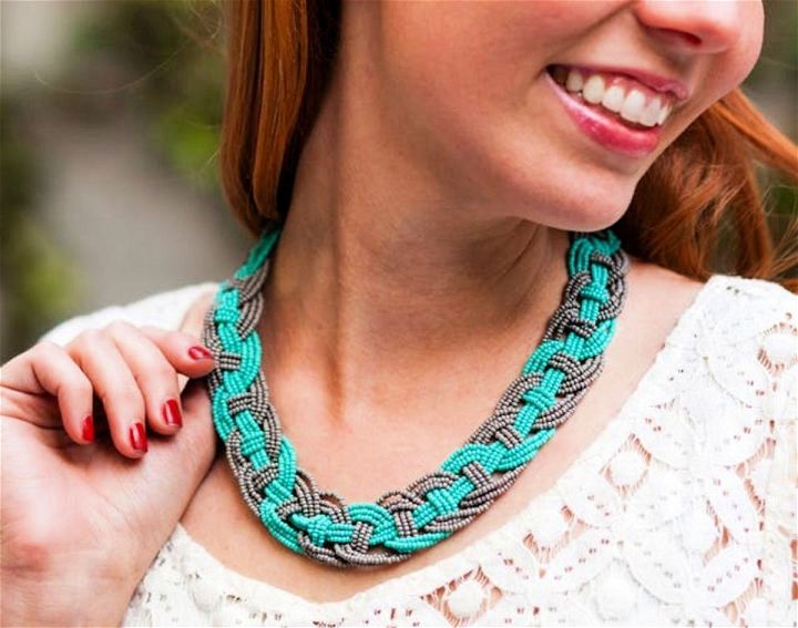 Woven Bead Statement Necklace for Under $15