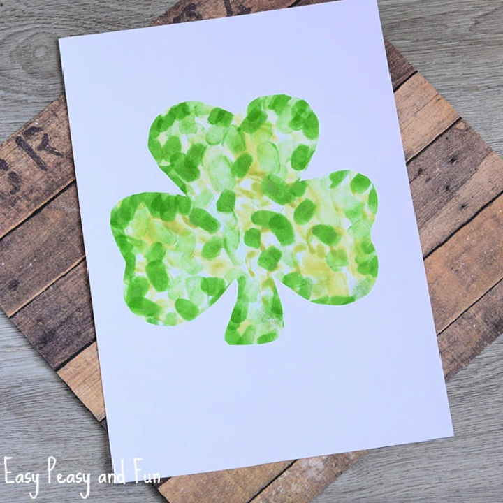 Fingerprint Shamrock Drawing 