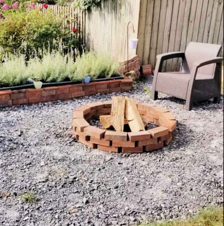 Making a Brick Backyard Bonfire