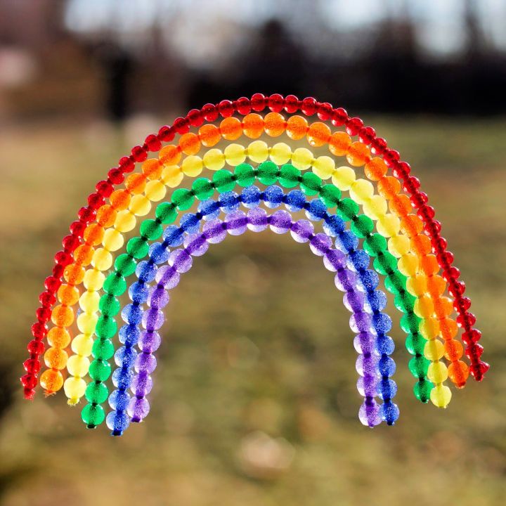 Fused Bead Rainbow Suncatcher Craft for Elementary Student