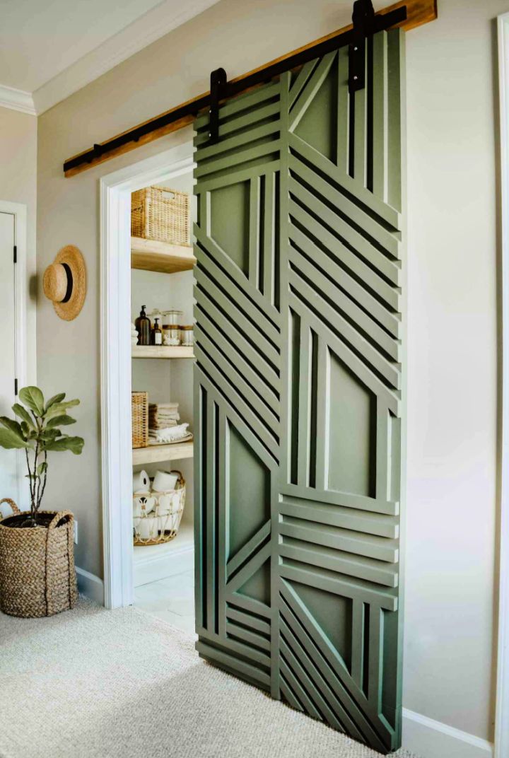 Handmade Geometric Barn Door