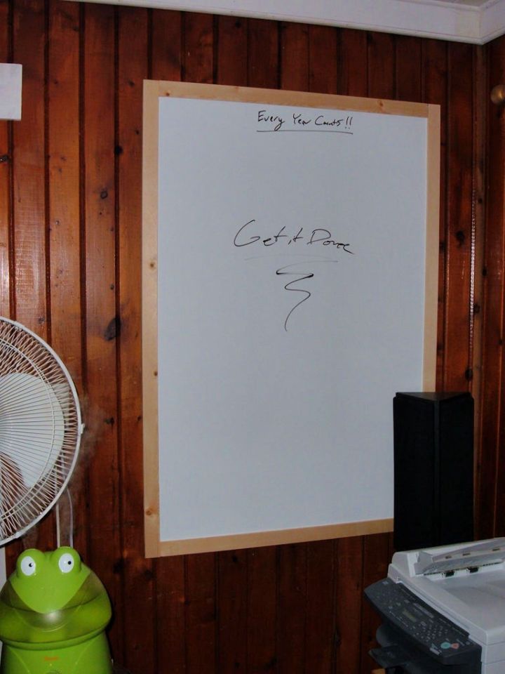 Homemade Wooden Whiteboard