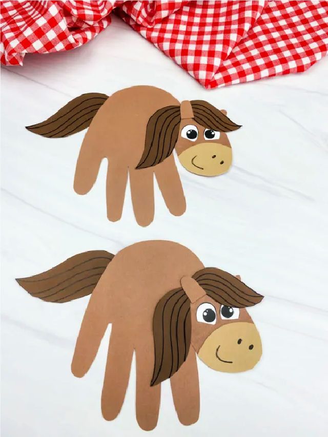 Horse Handprint Card for Kids