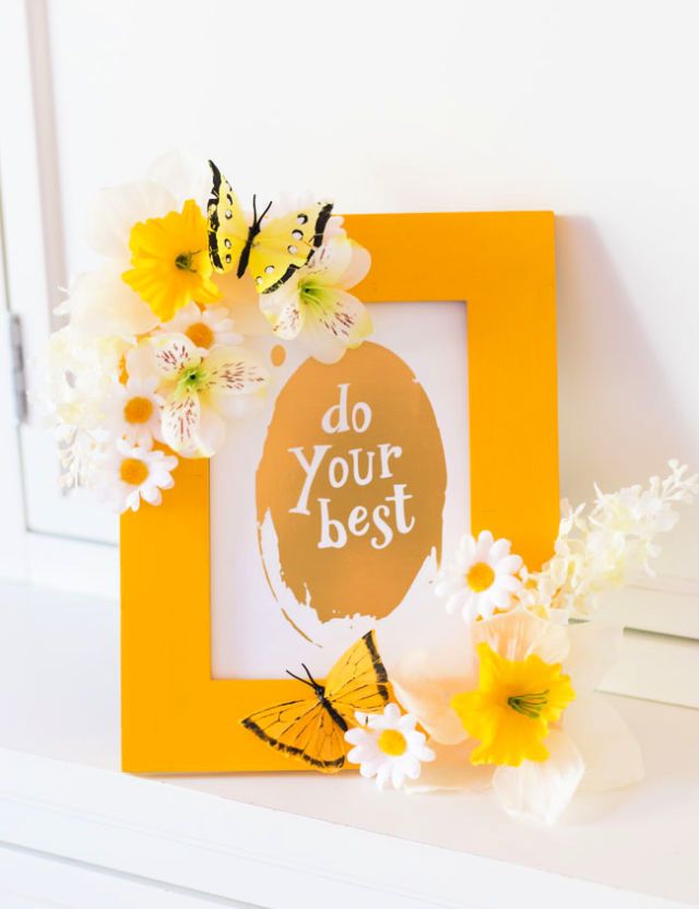 How to Do Floral Butterfly Frame