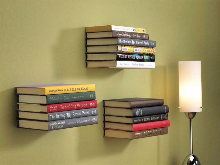DIY Invisible Floating Bookshelves 