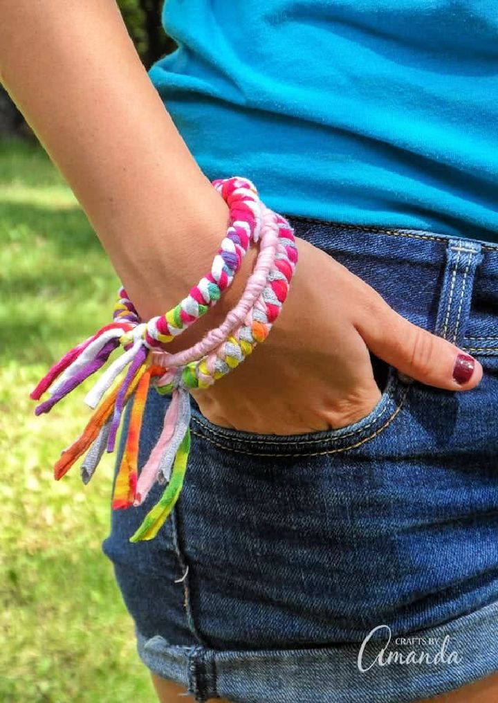 DIY Bracelets from Recycled T Shirts