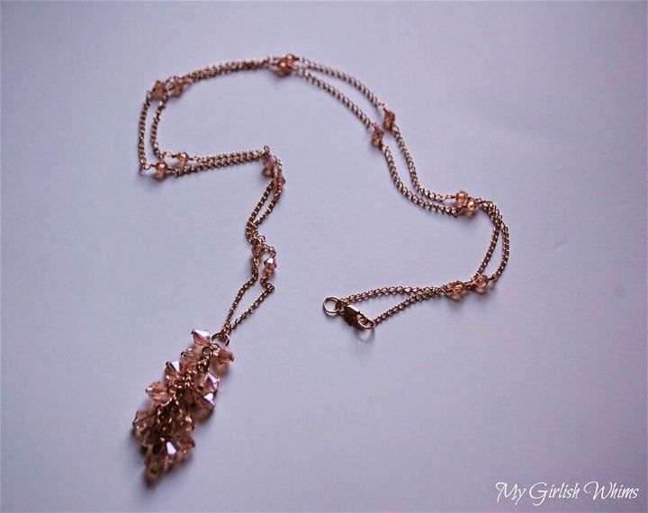 Make Rose Gold Crystal Necklace