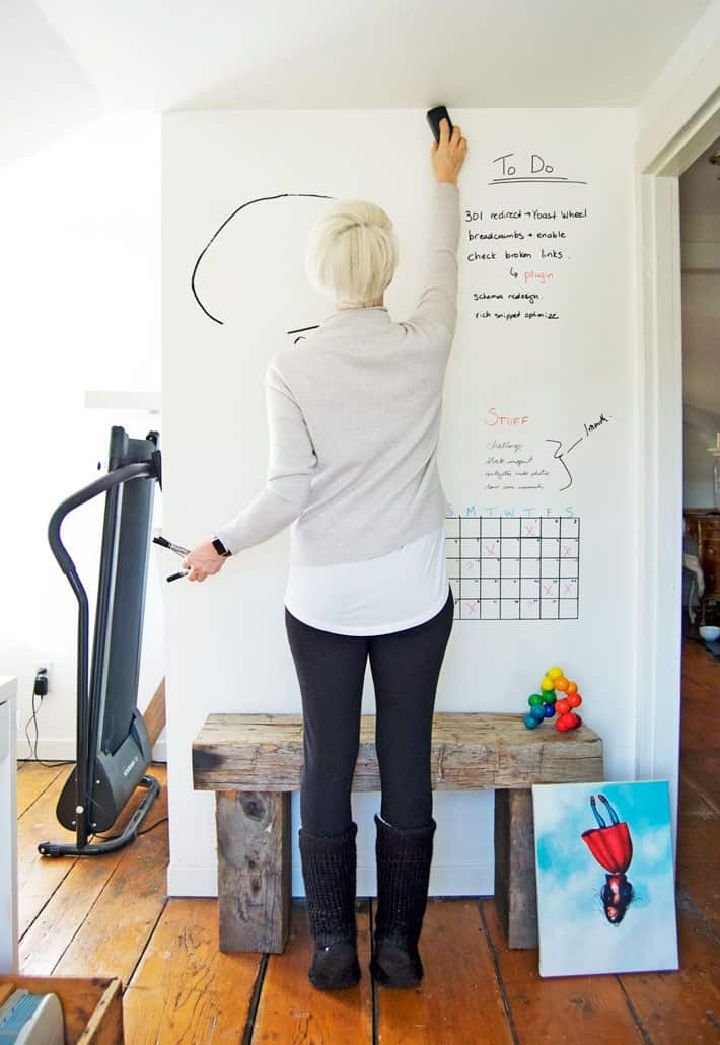 DIY Whiteboard Wall Using Dry Erase Paint