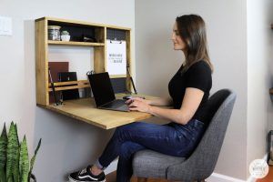 20 Free DIY Murphy Desk Plans: DIY Fold Down Table