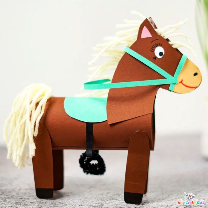 Paper Roll Horse Craft for Kindergarteners