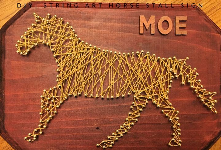 Make a String Art Horse Stall Sign