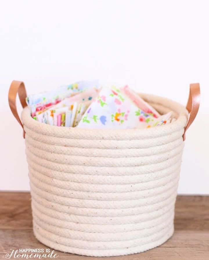 No Sew Rope Basket Project