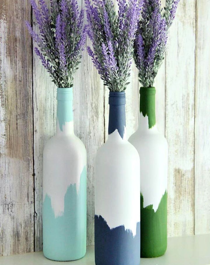 Painted Wine Bottles Idea