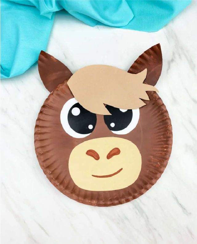 Paper Plate Horse Craft for Preschoolers