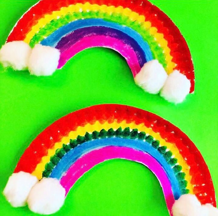 Paper Plate Rainbows Spring Craft for Kids