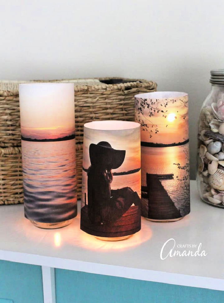 DIY Photo Luminaries from Paper