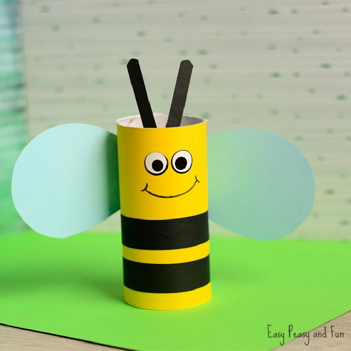 Toilet Paper Roll Bee Craft for Kids