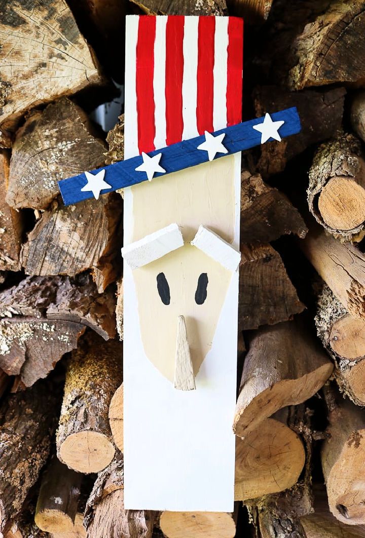 Uncle Sam Decorations From Scrap Wood