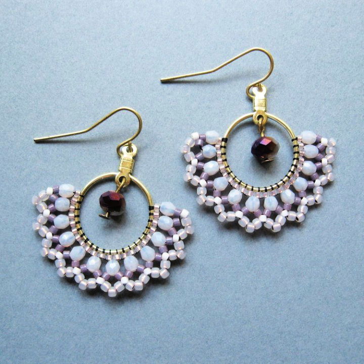 Easy Beaded Hoop Earrings Technique