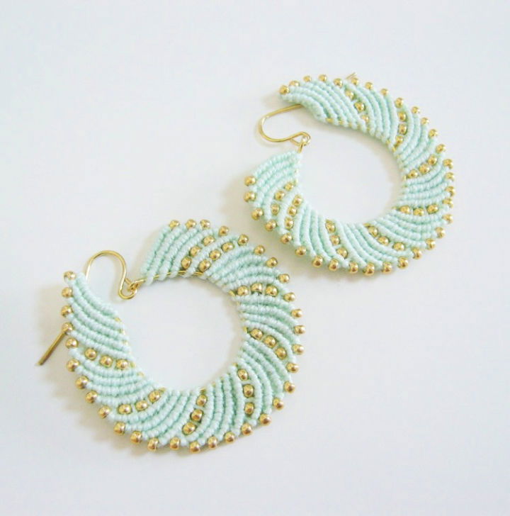 Beautiful DIY Macrame Swirl Earrings